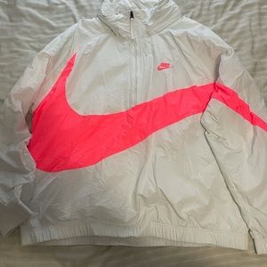 Nike Sportswear Anorak Big Swoosh Half-Zip Windbreaker Jacket Size LARGE